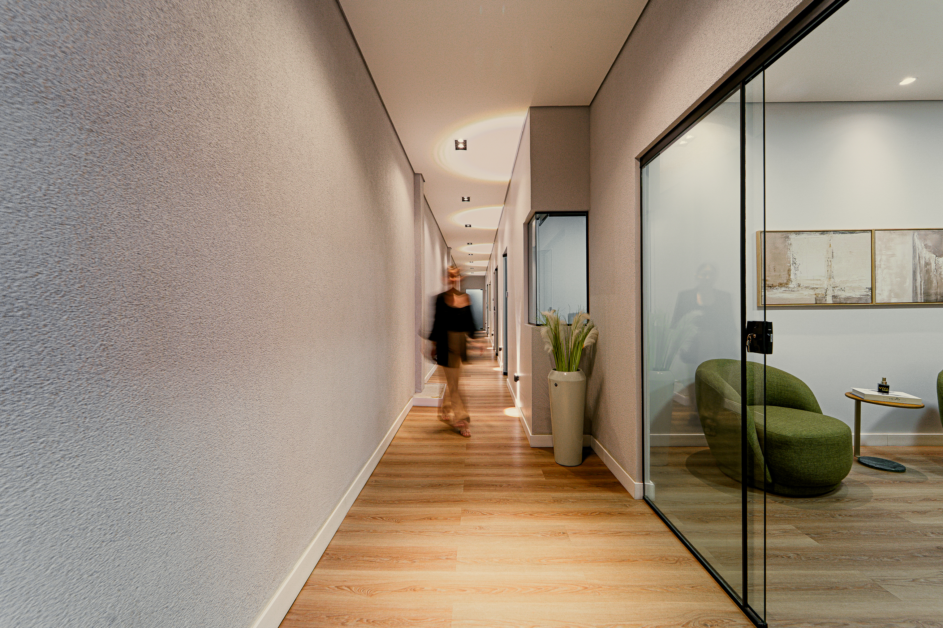 Porta de vidro jateado