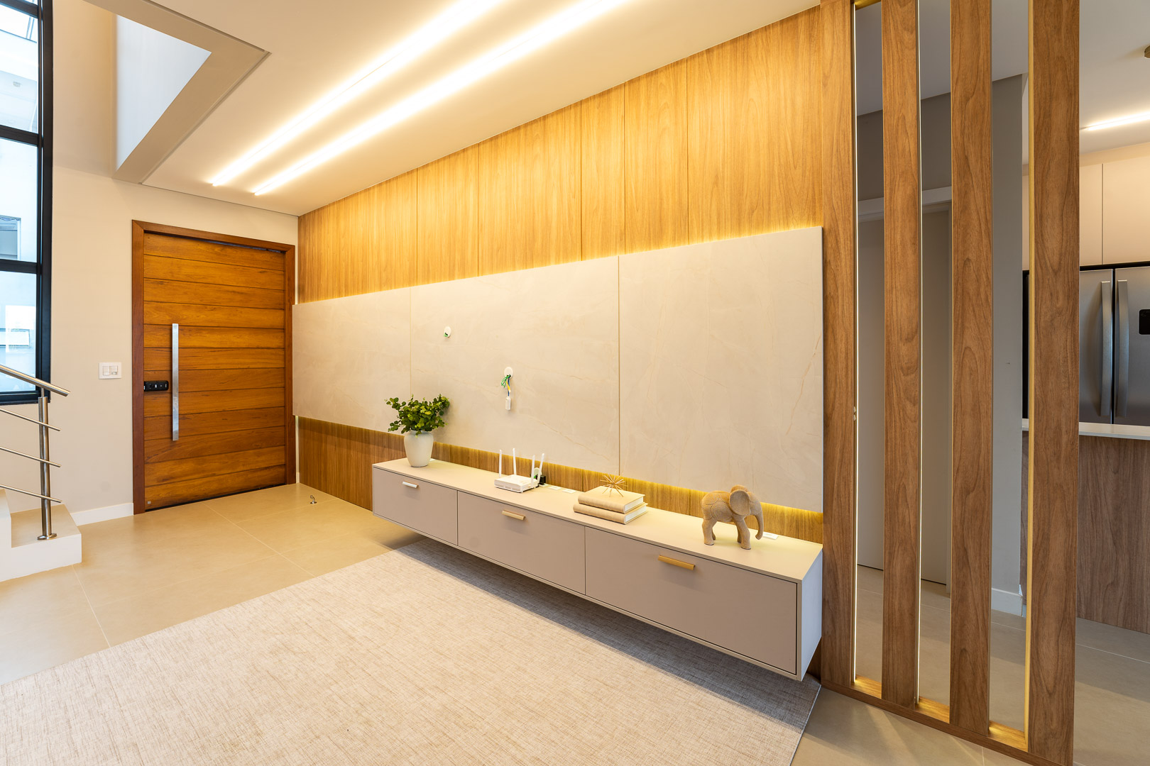 Credenza suspensa painel LED