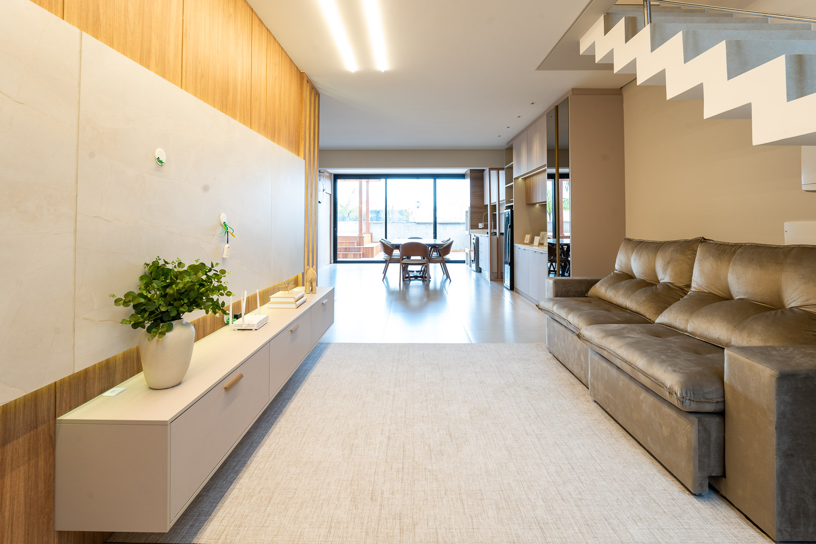 Integração sala e jardim